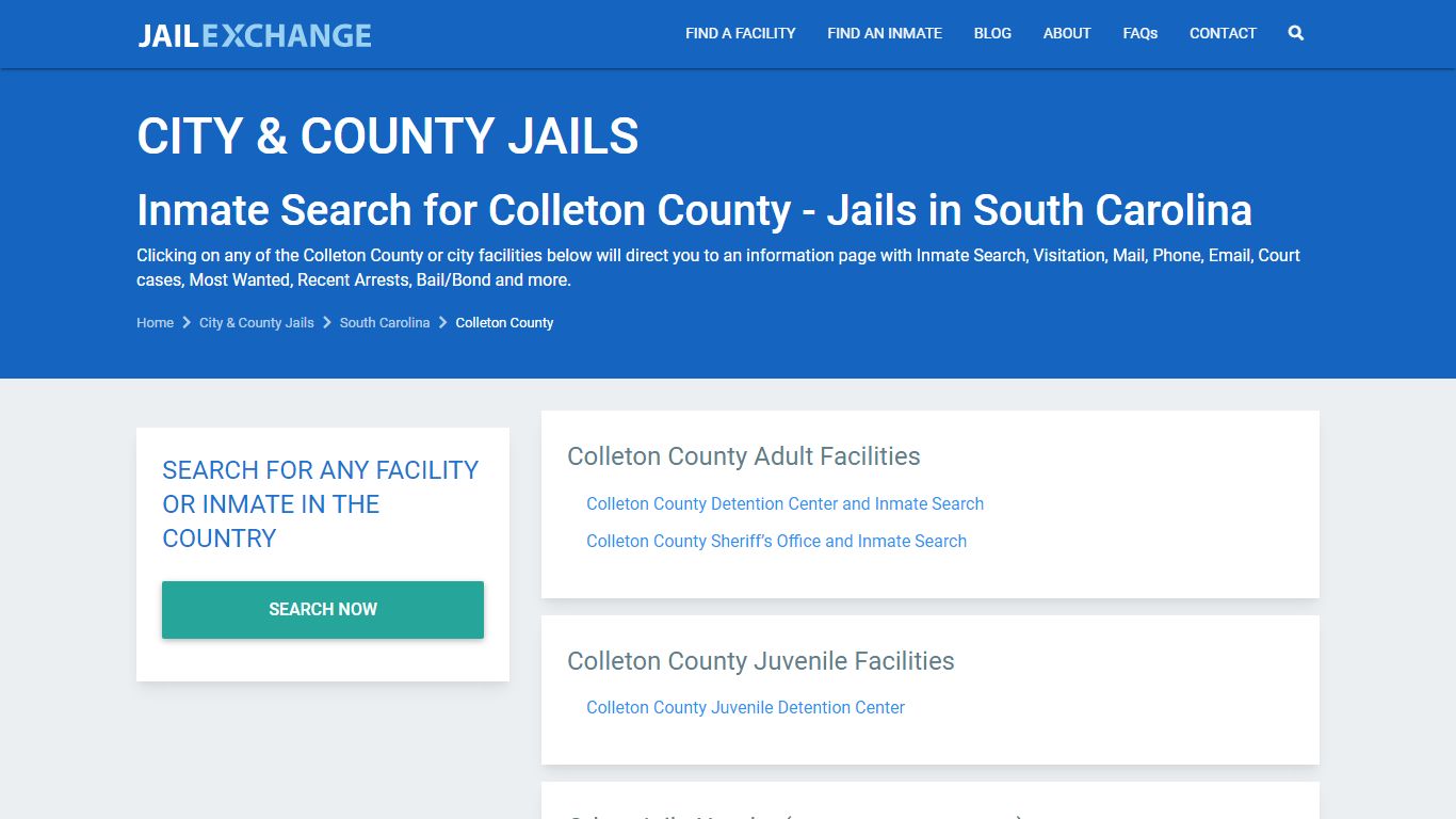 Colleton County Jail List | Jail Inmate Search | Most Wanted